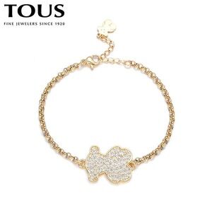 Tous Gold Bracelet with Silver Charm